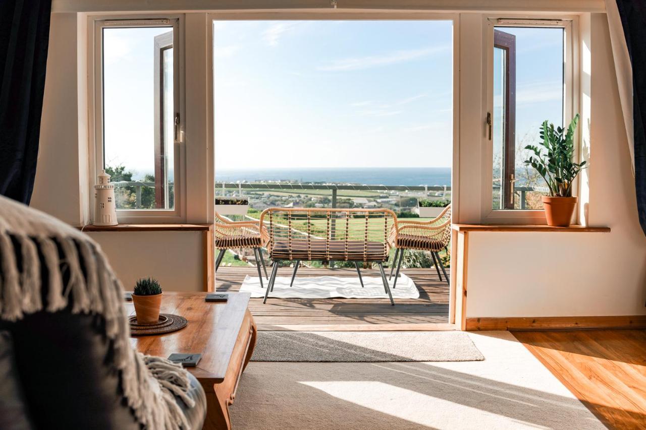 Spacious Sea-View Apt. Overlooking St Ives Bay Gwithian Esterno foto